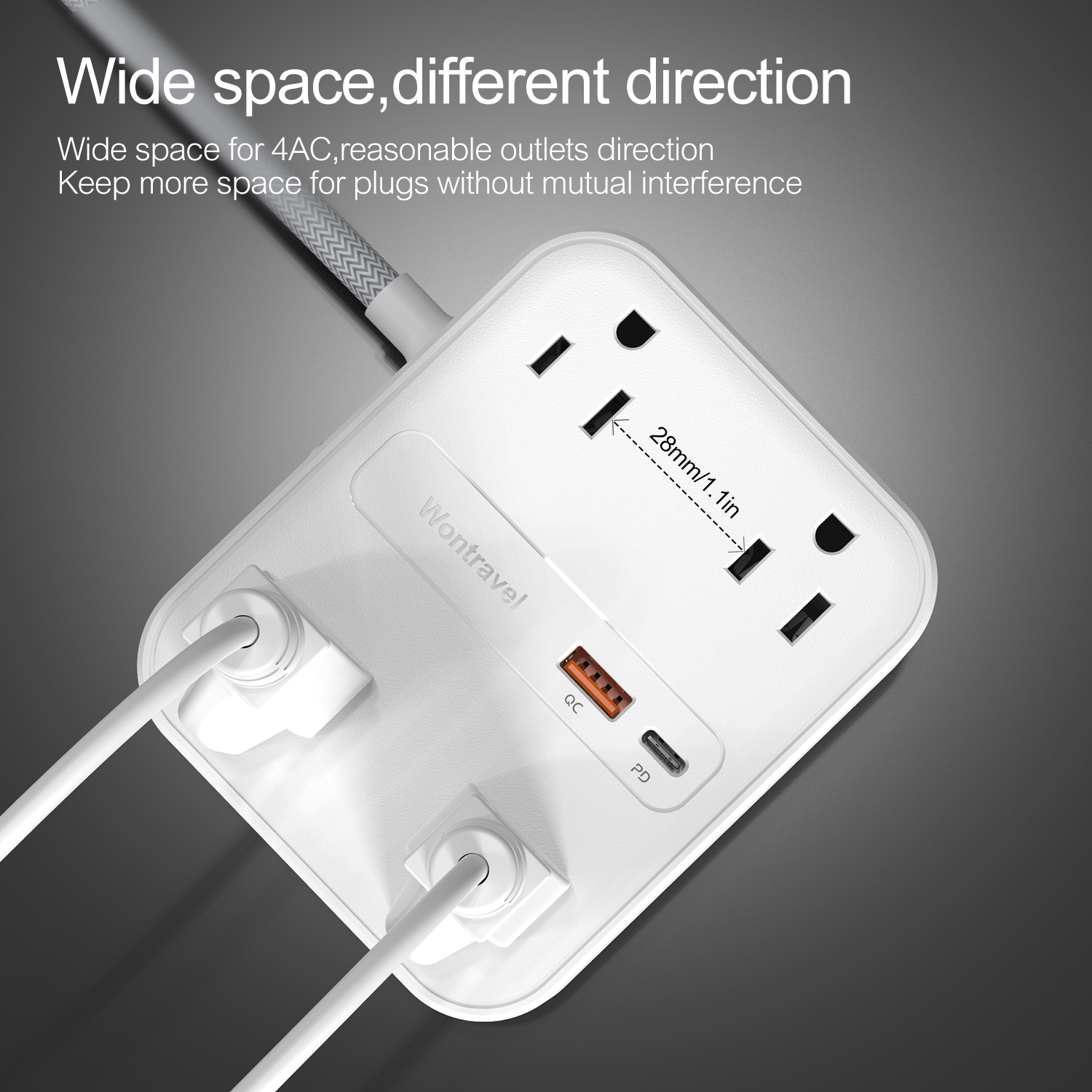 20W PD 4AC Outlets Power Strip